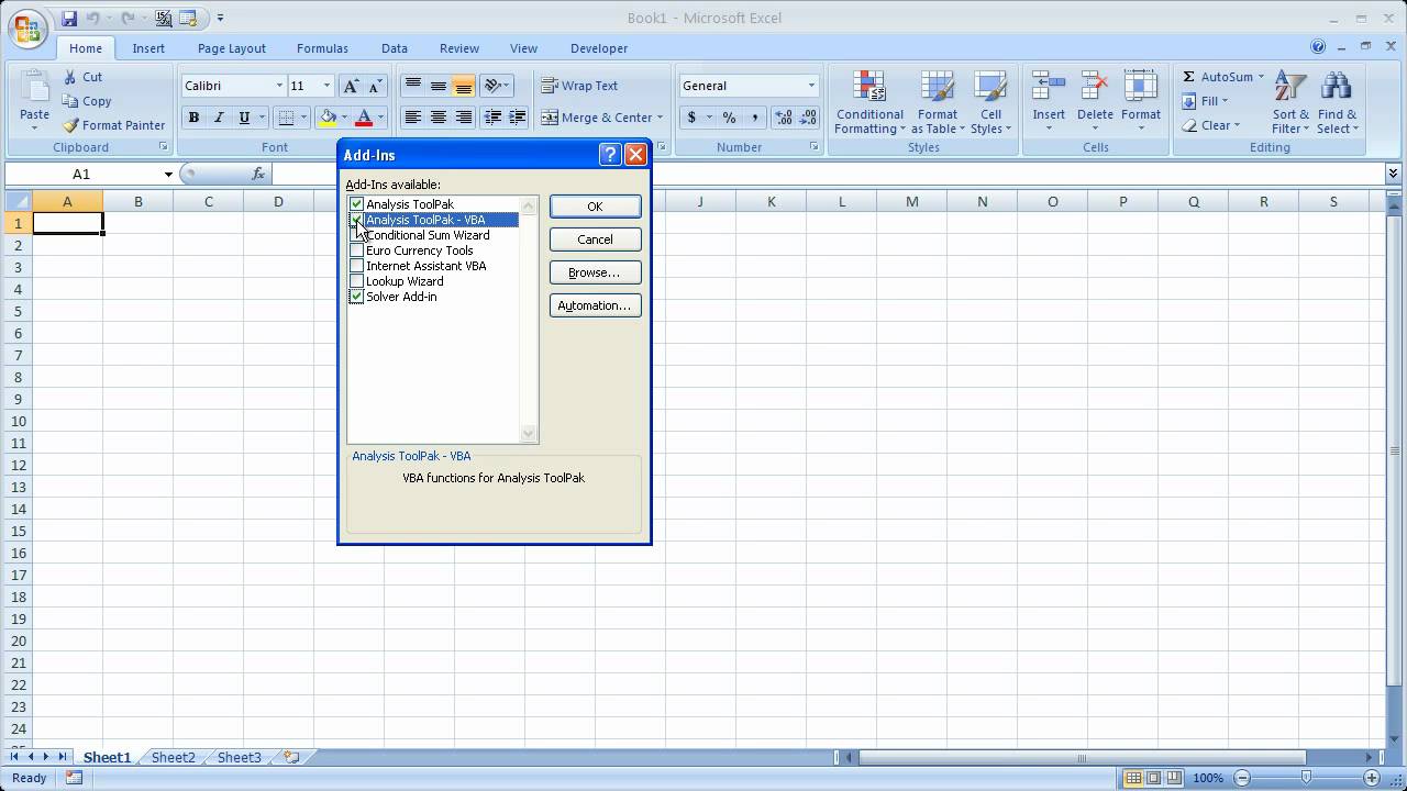get data analysis toolpak in excel for mac